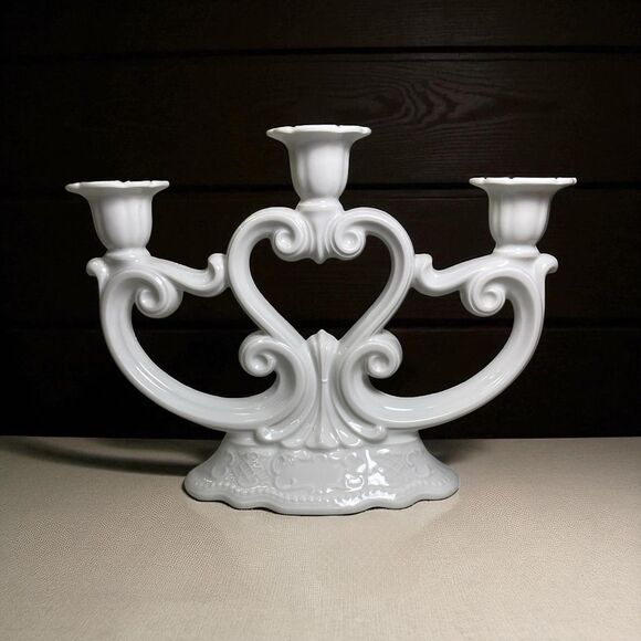 Vintage Seltmann Weiden Bavaria W. Germany Porcelain Candelabra - 7 1/4” Tall - Picture 1 of 11